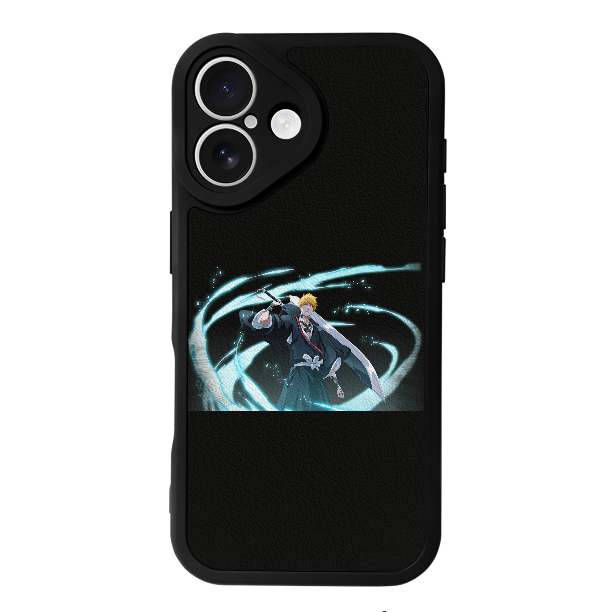 ブリーチ 黒崎一護（くろさき いちご）BLEACH Kurosaki Ichigo 【iPhone 16シリーズ対応】シリコンスマホケース（レザー調） 材質：シリコン